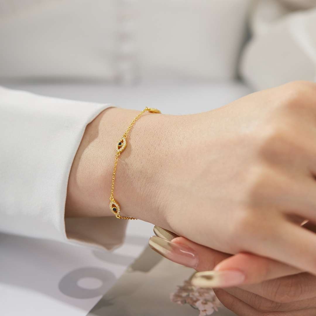 [LORA]Evil Eye Shape Pendent Necklace