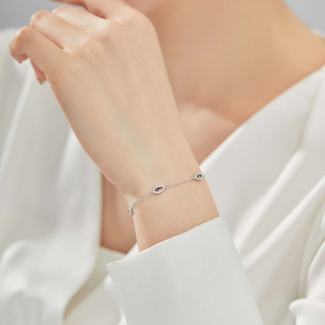 [LORA]Evil Eye Shape Pendent Necklace