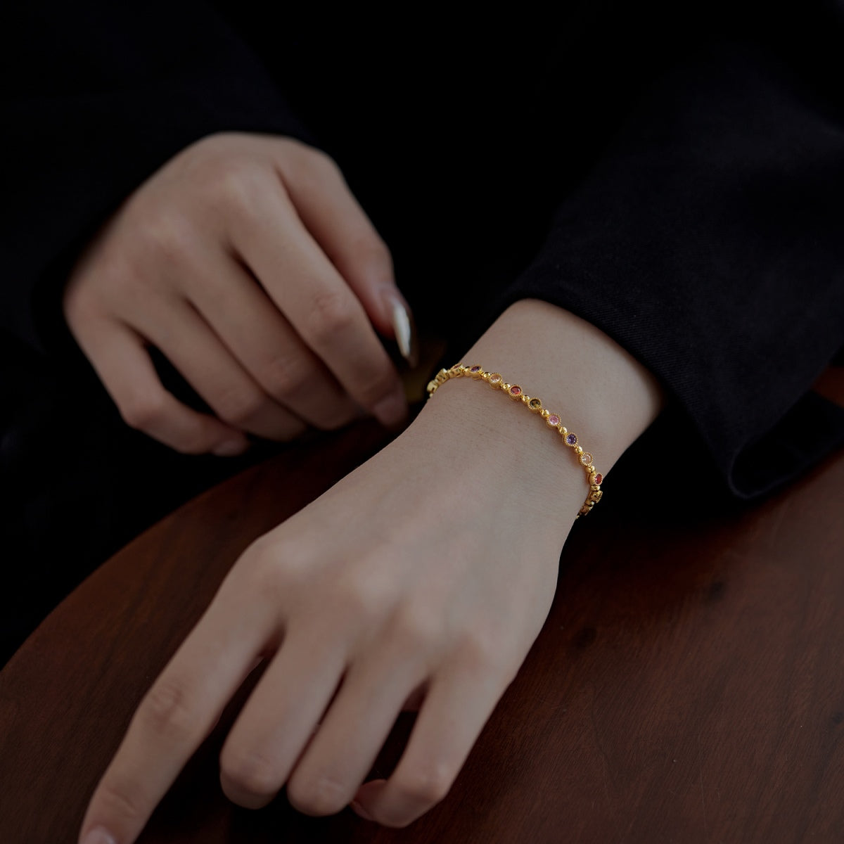 [LORA]Sparkling Exquisite Round Cut Party Bracelet