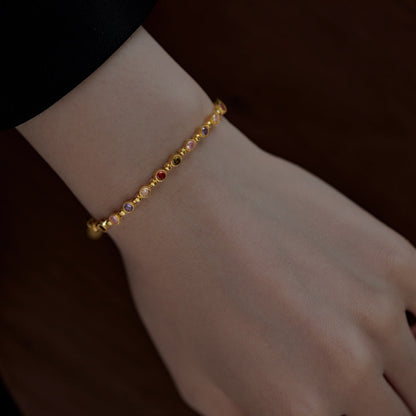 [LORA]Sparkling Exquisite Round Cut Party Bracelet