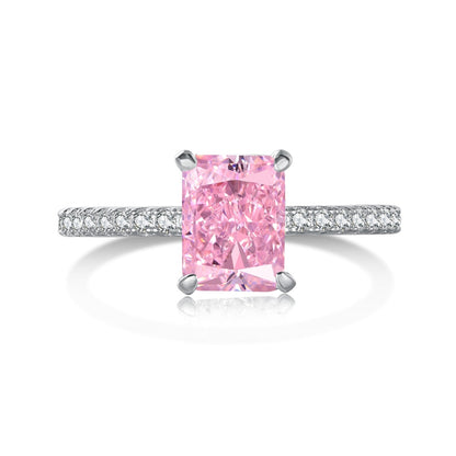 [LORA]2.0 Carat Dazzling Sparkling Radiant Cut Party Ring