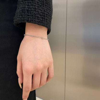 [LORA]Delicate Bead Double Layer Bracelet