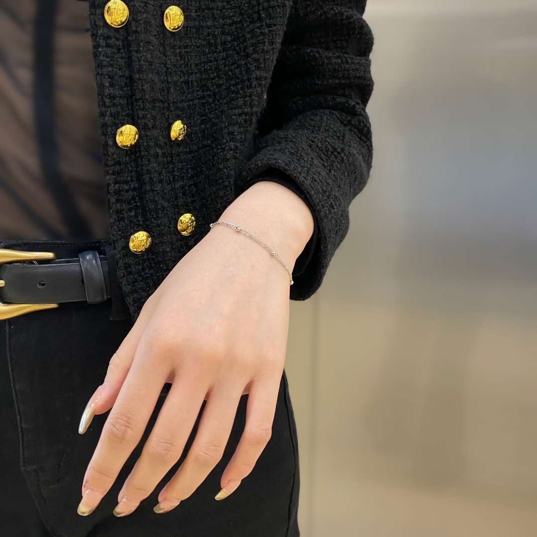 [LORA]Delicate Bead Double Layer Bracelet