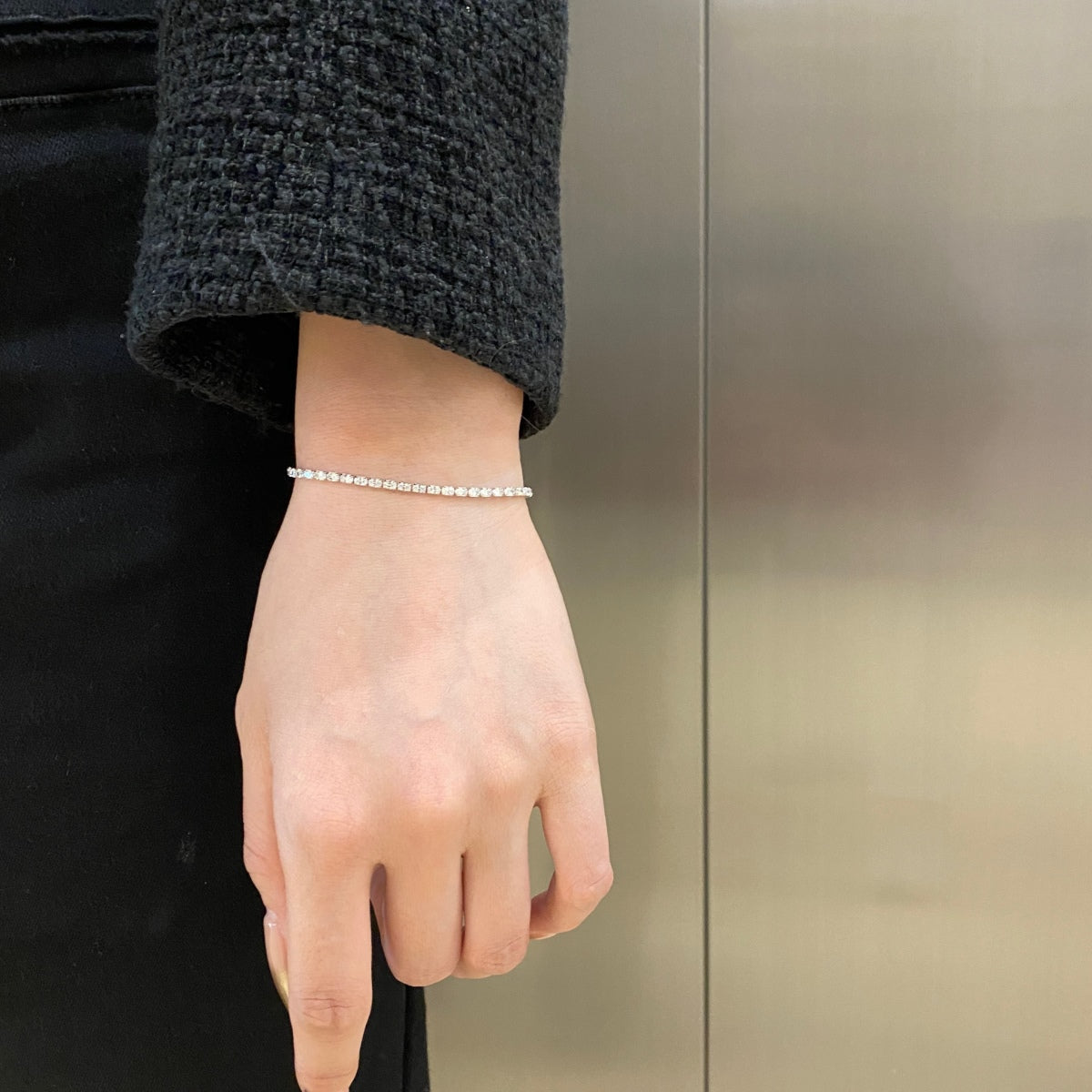 [LORA]Elegant Emerald Cut Daily Bracelet