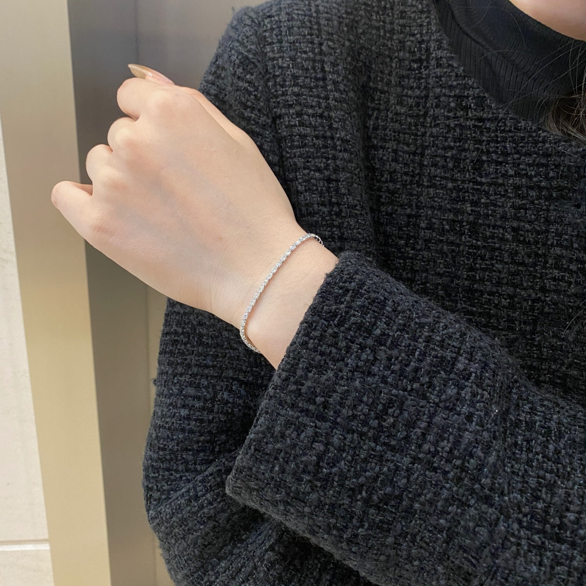 [LORA]Elegant Emerald Cut Daily Bracelet