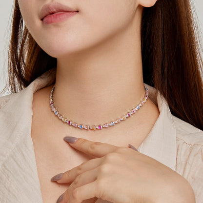 [LORA]Radiant Colorful Rainbow Necklace
