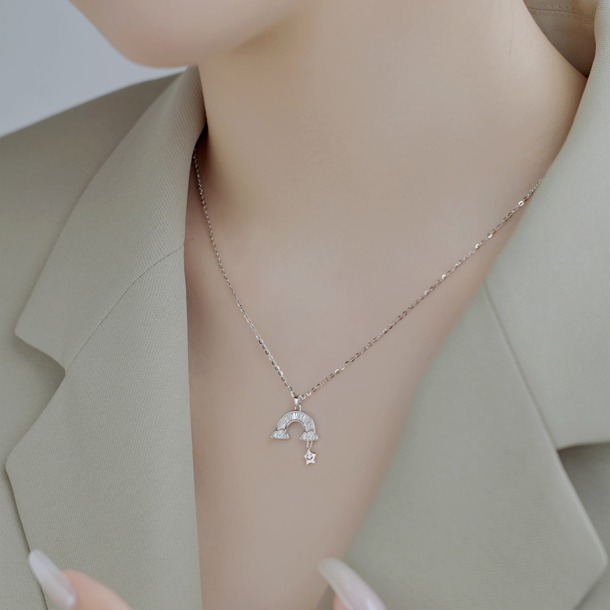 [LORA]Unique Rainbow Star Necklace