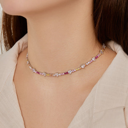 [LORA]Delicate Colorful Rainbow Tennis Chain