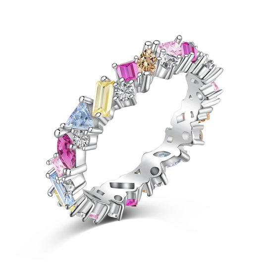 [LORA]Dazzling Polychromatic Multi cut Daily Ring