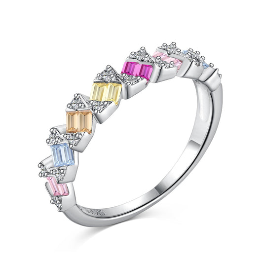 [LORA]Delicate Vibrant Emerald Cut Daily Ring
