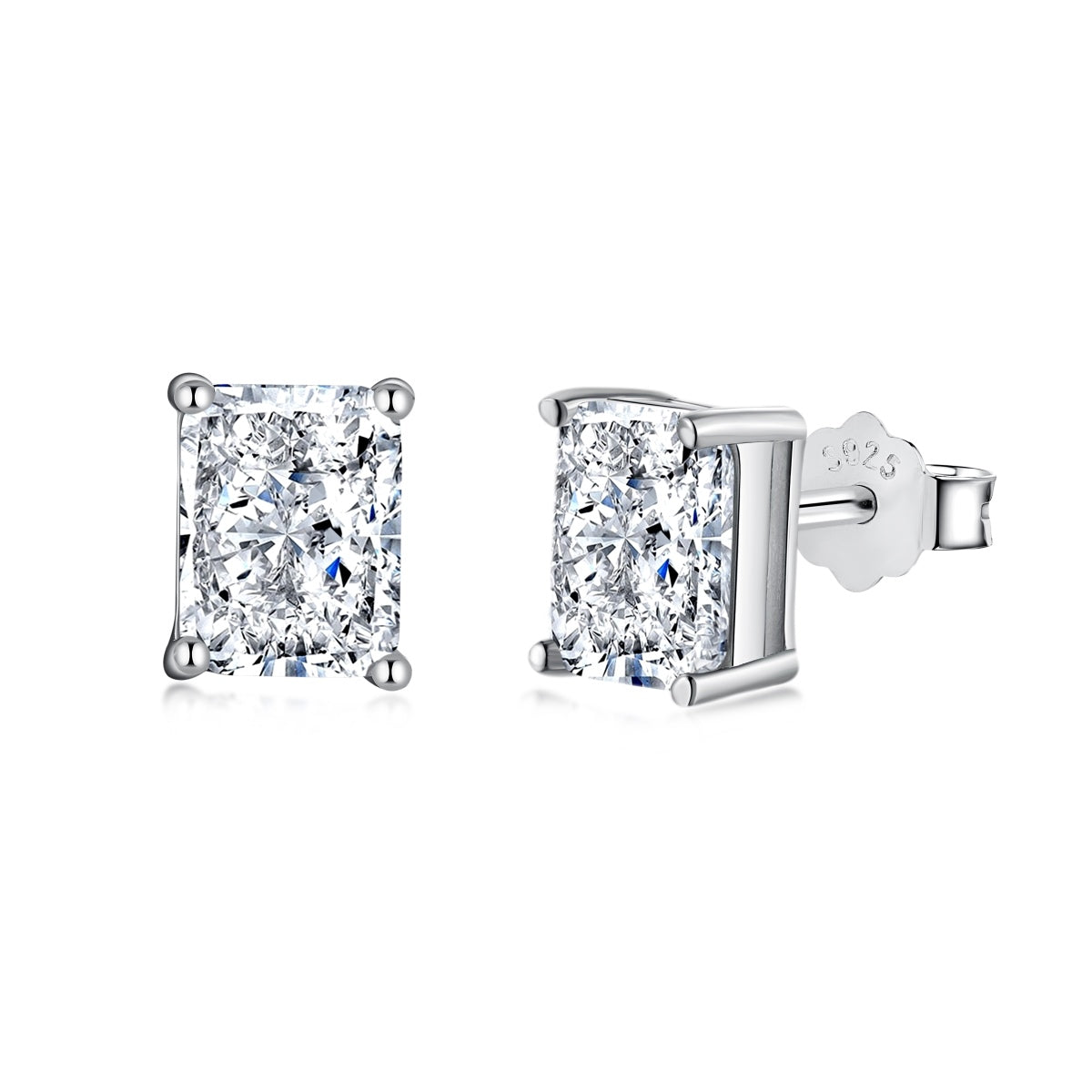 [LORA]Radiant Luxurious Princess Cut Daily Earrings