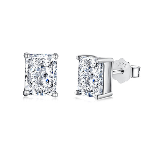 [LORA]Radiant Luxurious Princess Cut Daily Earrings
