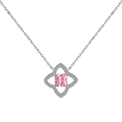 [LORA]Exquisite Flower Shape Princess Cut Necklace