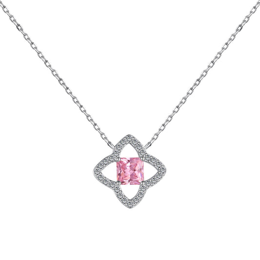 [LORA]Exquisite Flower Shape Princess Cut Necklace
