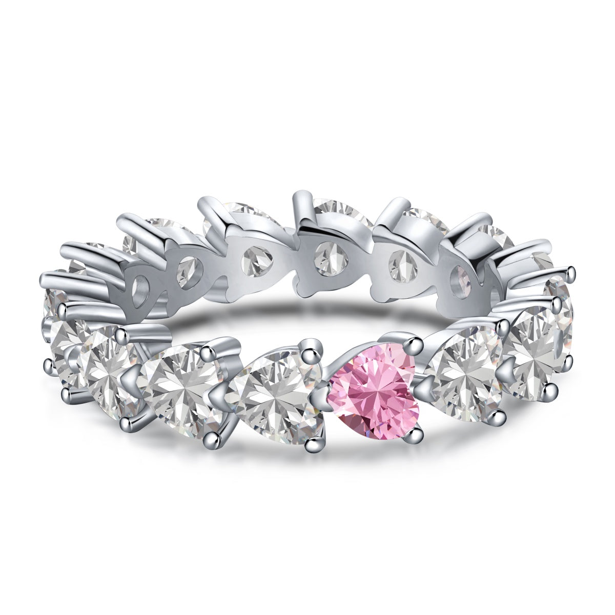 [LORA]0.25 Carat Radiant Romance Heart Cut Lover Ring