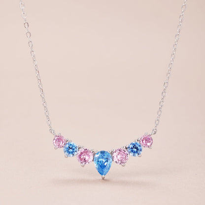 [LORA]Dainty Colorful Heart Necklace