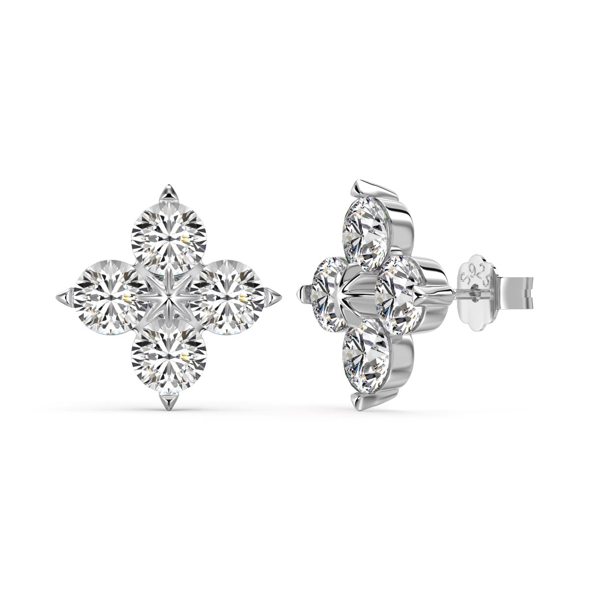 [LORA]Four-Leaf Clover Eight-Pointed Star Earrings
