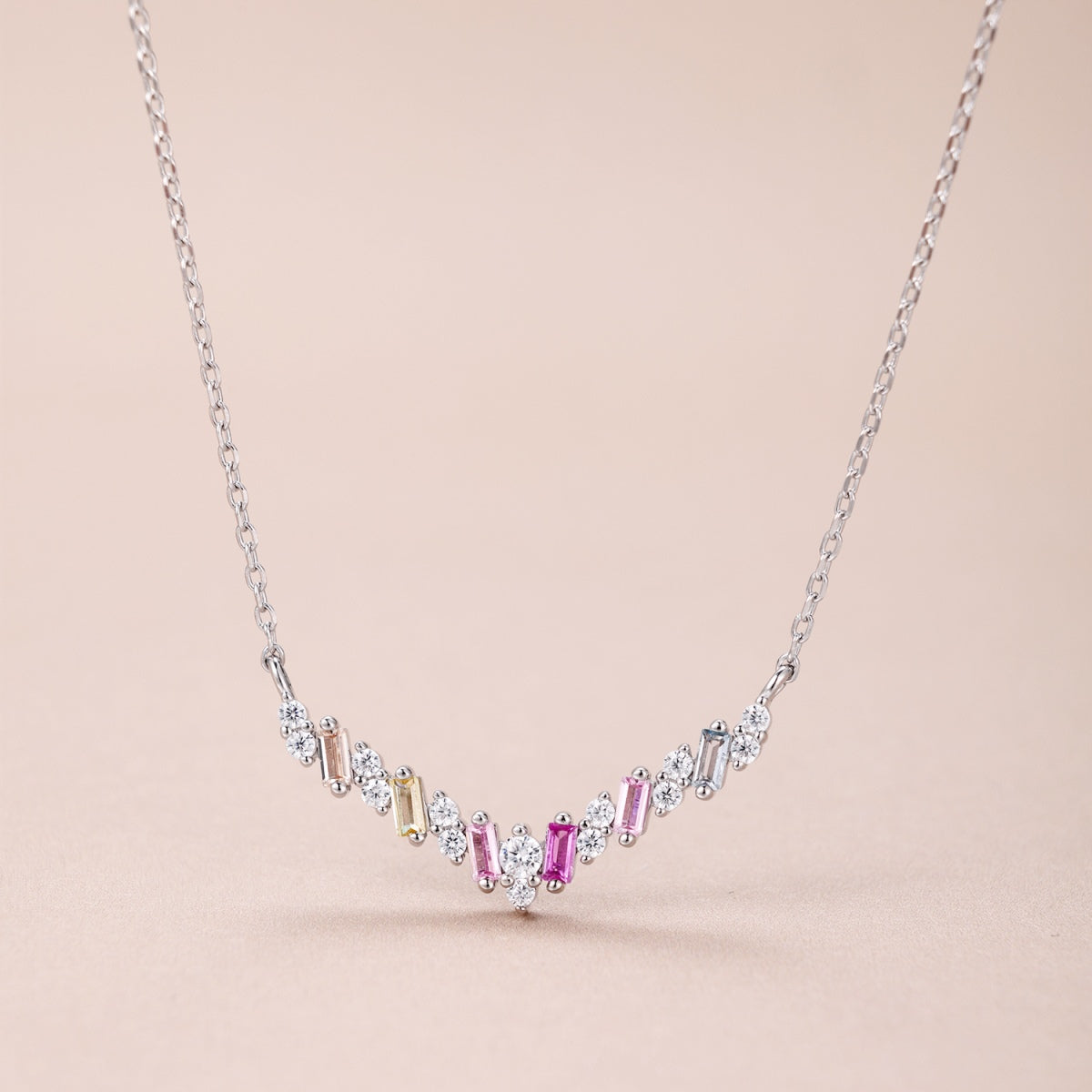 [LORA]Dazzling Rainbow Necklace