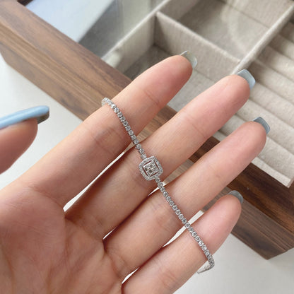 [LORA]Luxurious Dazzling Square Shape Banquet Bracelet