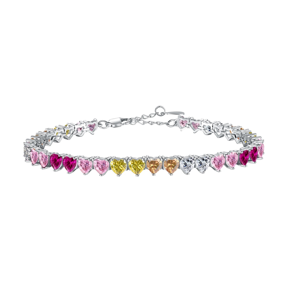 [LORA]Luxurious Colorful Romantic Heart Shape Lover Bracelet