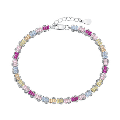 [LORA]Delicate Colorful Emerald Cut Party Bracelet