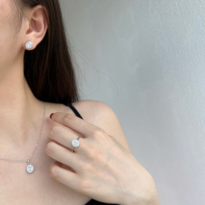 [LORA]Delicate Radiant Oval Cut Daily Earrings