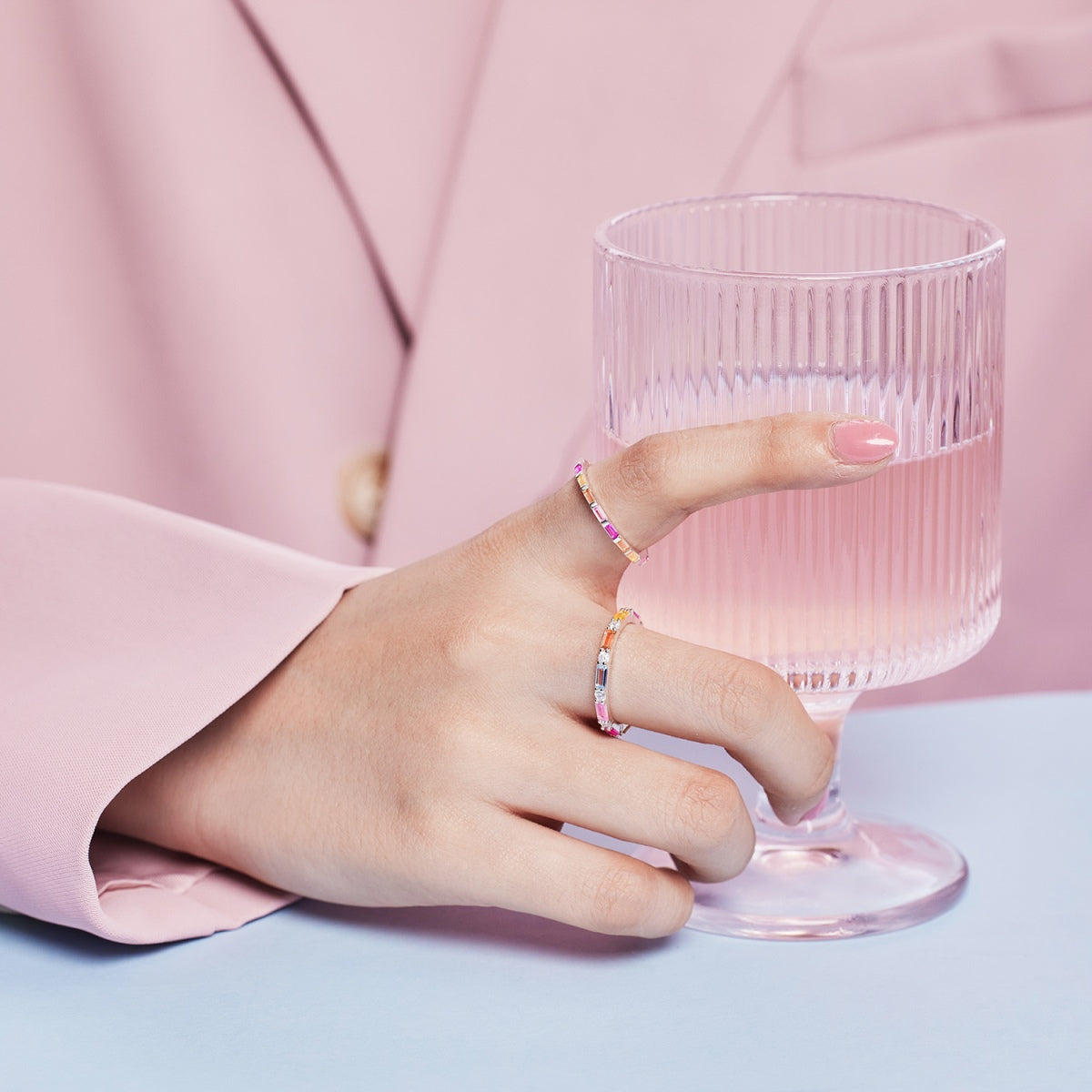 [LORA]Lively In Shades Elegant Radiant Cut Daily Ring