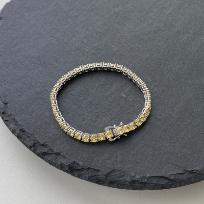 [LORA]Ornate Dazzling Round Cut Tennis Bracelet