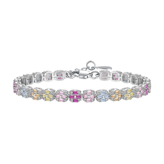 [LORA]Delicate Colorful Emerald Cut Daily Bracelet