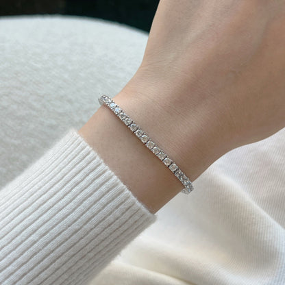[LORA]Dainty Charming Round Cut Tennis Bracelet