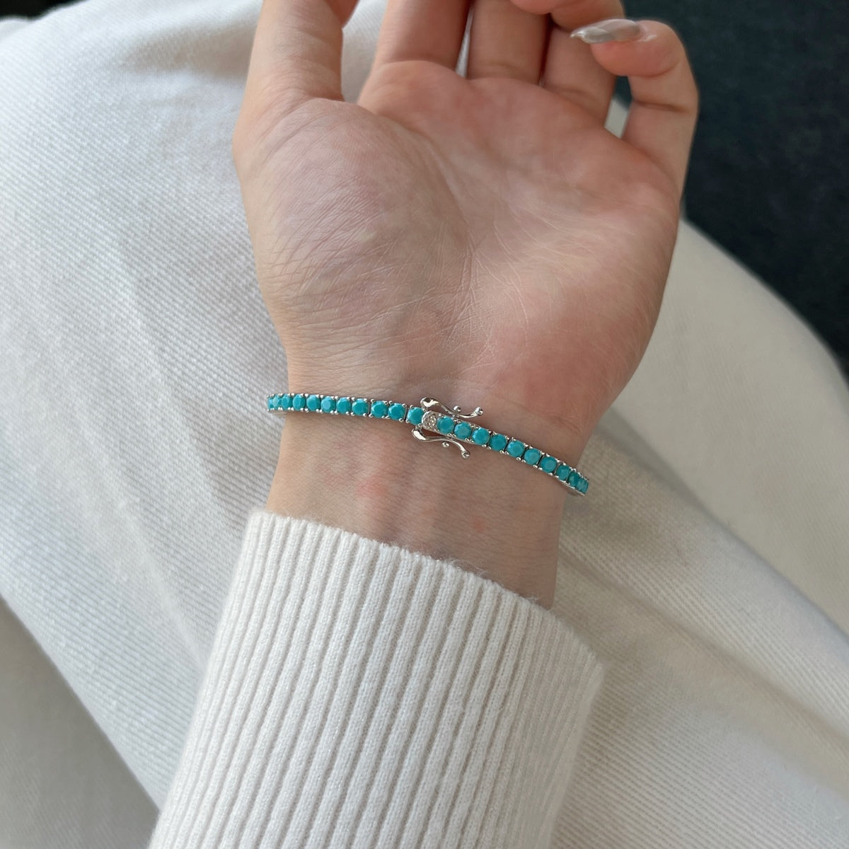 [LORA]Dainty Charming Round Cut Tennis Bracelet