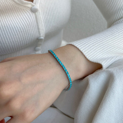 [LORA]Dainty Charming Round Cut Tennis Bracelet