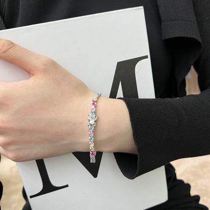 [LORA]Ornate Sparkling Multi Cut Party Bracelet