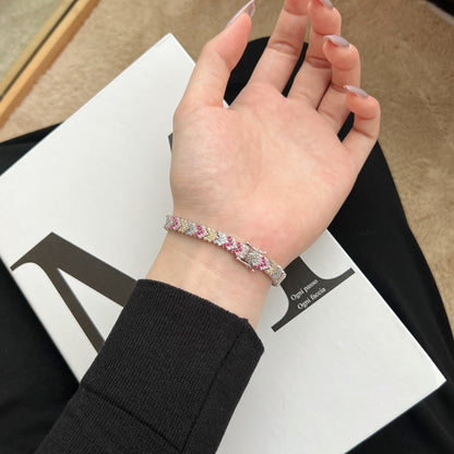 [LORA]Ornate Sparkling Round Cut Party Bracelet