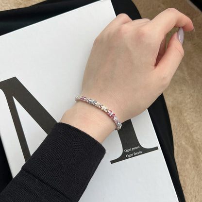 [LORA]Radiant Colorful Emerald Cut Party Bracelet