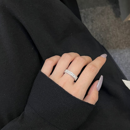 [LORA]Splashy Ornate Emerald Cut Cocktail Ring