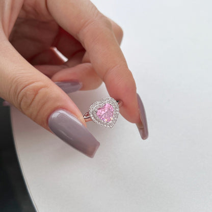 [LORA]Delicate Ebullient Heart Shape Wedding Ring