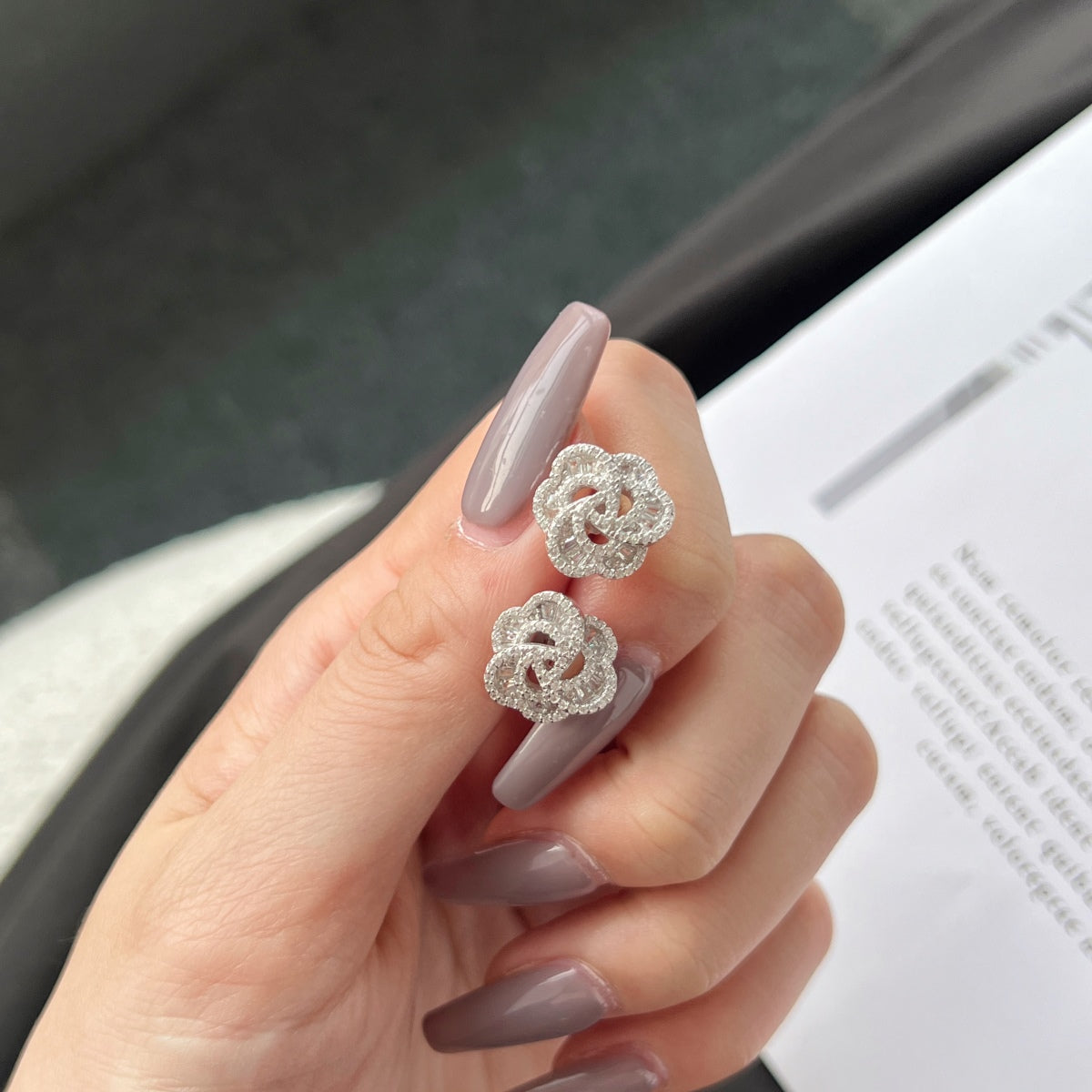 [LORA]Exquisite Flower Shape Daily Earrings