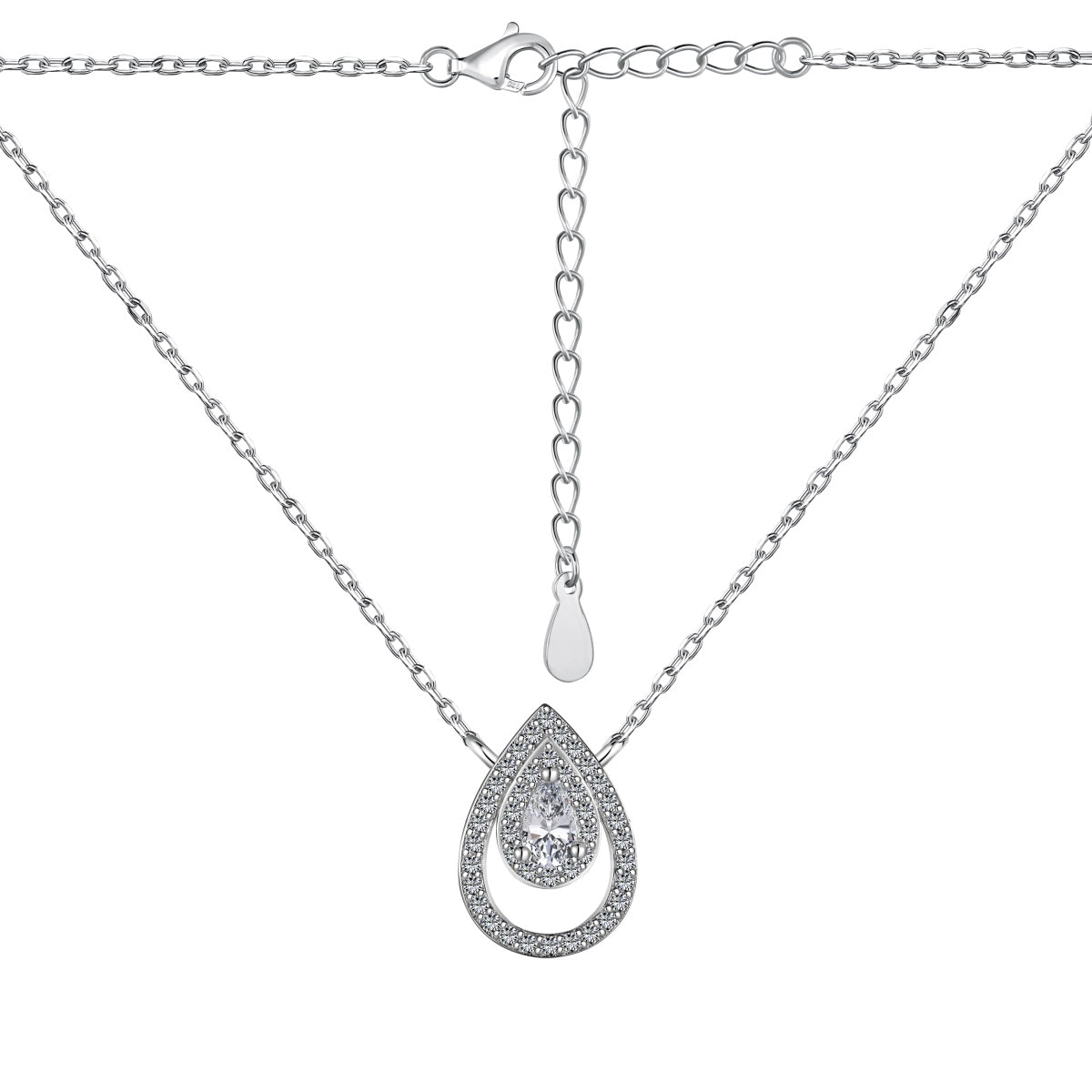 [LORA]Sparkling Pear Cut Necklace