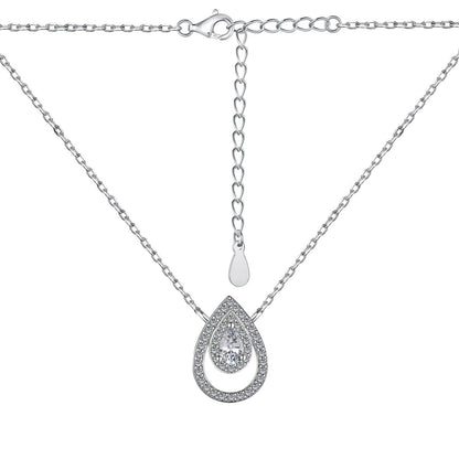 [LORA]Sparkling Pear Cut Necklace