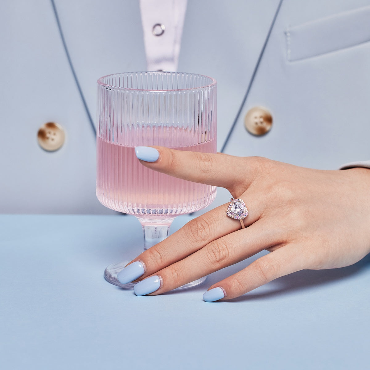 [LORA]Delicate Ebullient Heart Shape Wedding Ring