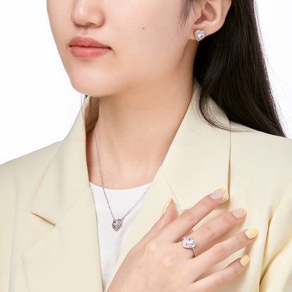 [LORA]Delicate Ebullient Heart Shape Wedding Ring