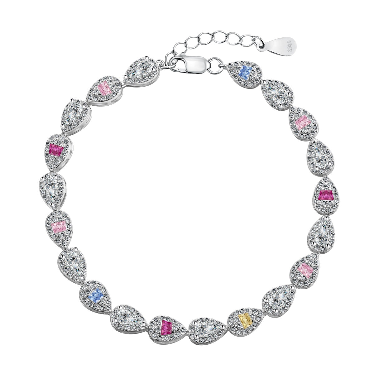 [LORA]0.25 Carat Radiant Water Drop Shape Daily Bracelet