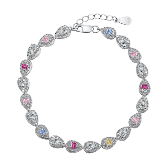[LORA]0.25 Carat Radiant Water Drop Shape Daily Bracelet