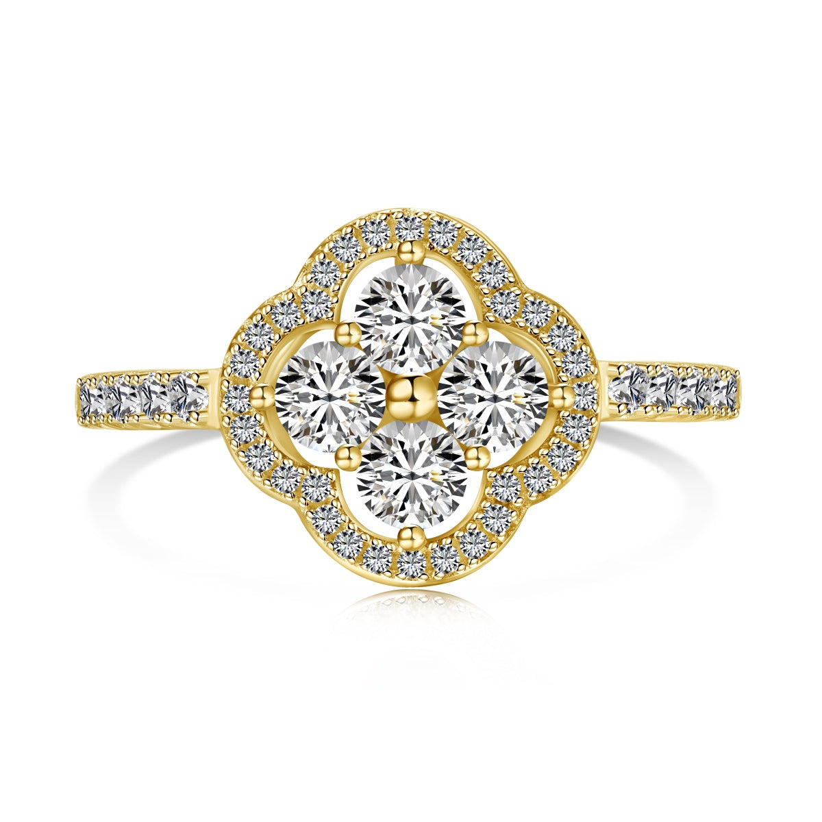 [LORA]Four Leaf Clover Flower Design Ring