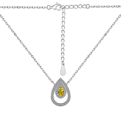 [LORA]Sparkling Pear Cut Necklace