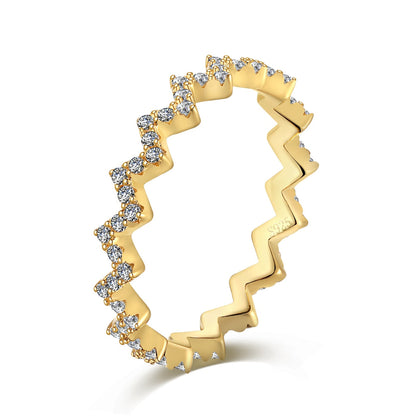 [LORA]Delicate Enchanting Wave Shape Daily Ring