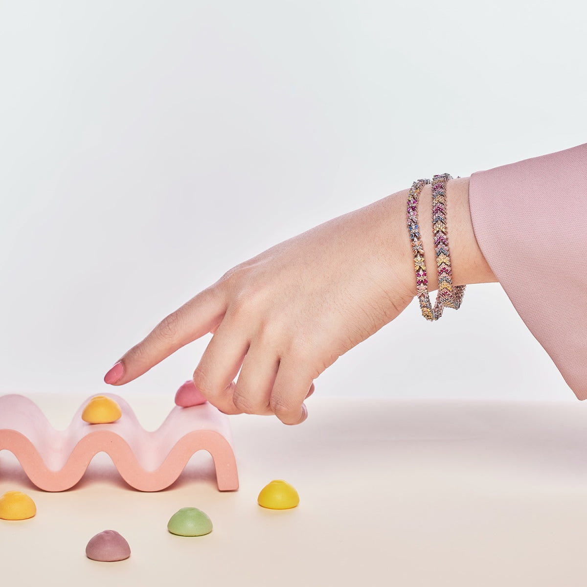[LORA]Ornate Sparkling Round Cut Party Bracelet