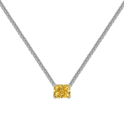 [LORA]4.0 Carat Elegant Radiant Cut Necklace