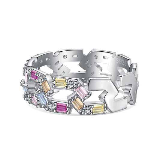[LORA]Sparkling Vibrant Emerald Cut Daily Ring